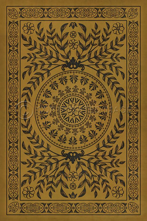Spicher & Company Vintage Vinyl Floorcloth Mat (Classic Pattern 40 Alhambra)
