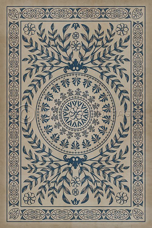 Vintage Vinyl Floorcloth Mats (Pattern 40 Isola Bella)