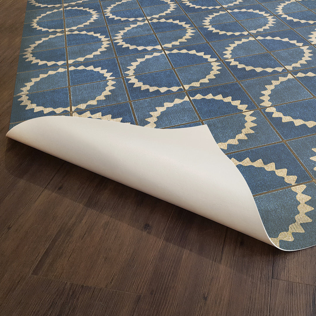 Custom Vinyl Floor Mats - Natural Cream Patterned Antique Lay Flat Mat –  BSEID
