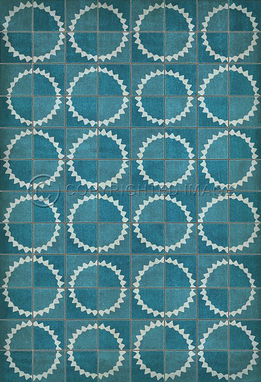 Spicher & Co. Vintage Vinyl Floorcloth Mats (Pattern 46 Stellar)