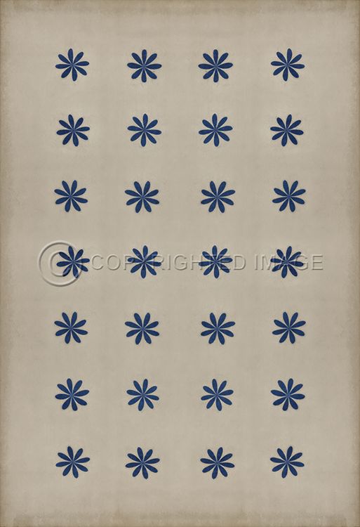 Vintage Vinyl Floorcloth Rug (Pattern 48 Cloche)