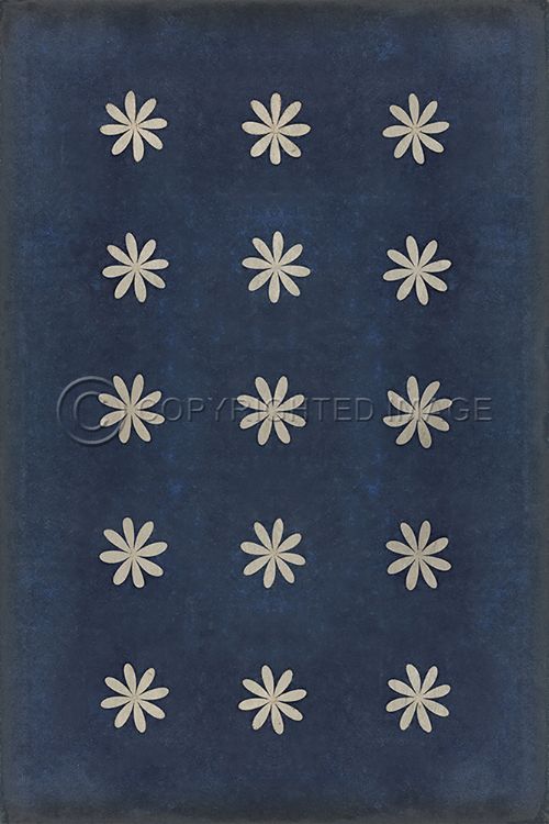 Vintage Vinyl Floorcloth Rug (Pattern 48 Kibbutz)