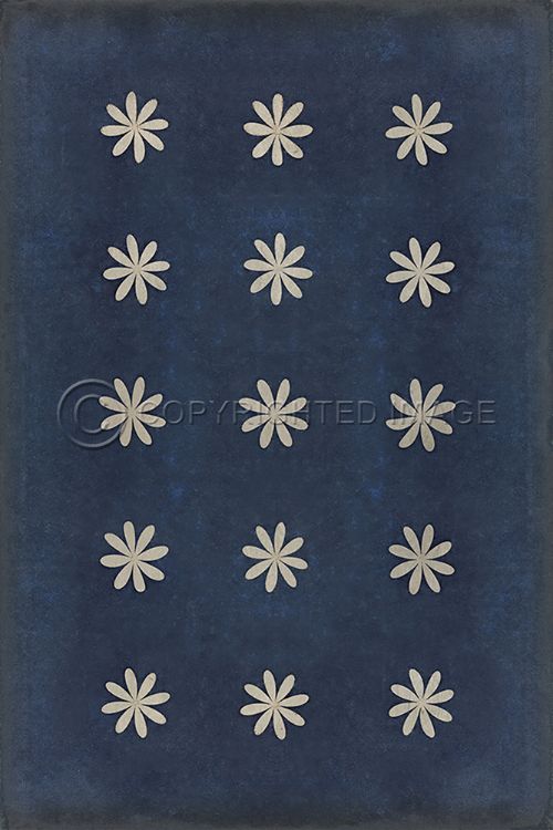 Vintage Vinyl Floorcloth Rug (Pattern 48 Kibbutz)