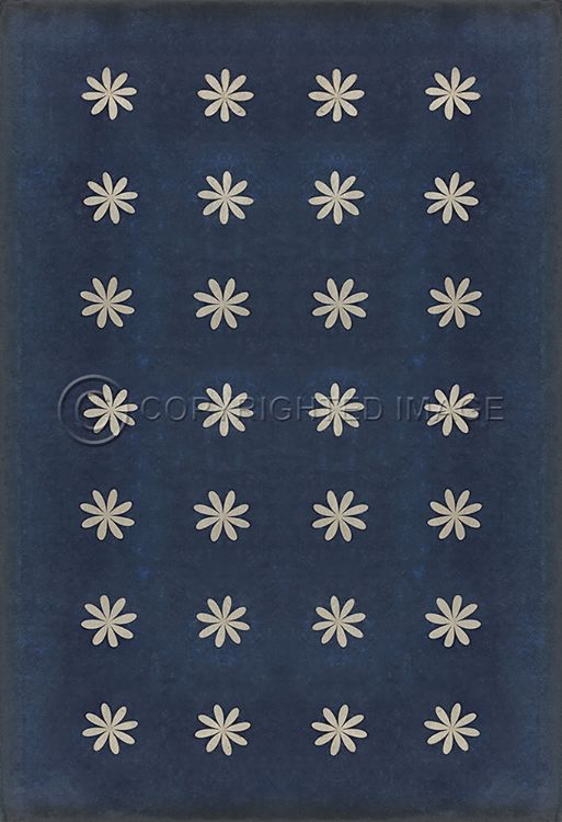 Vintage Vinyl Floorcloth Rug (Pattern 48 Kibbutz)