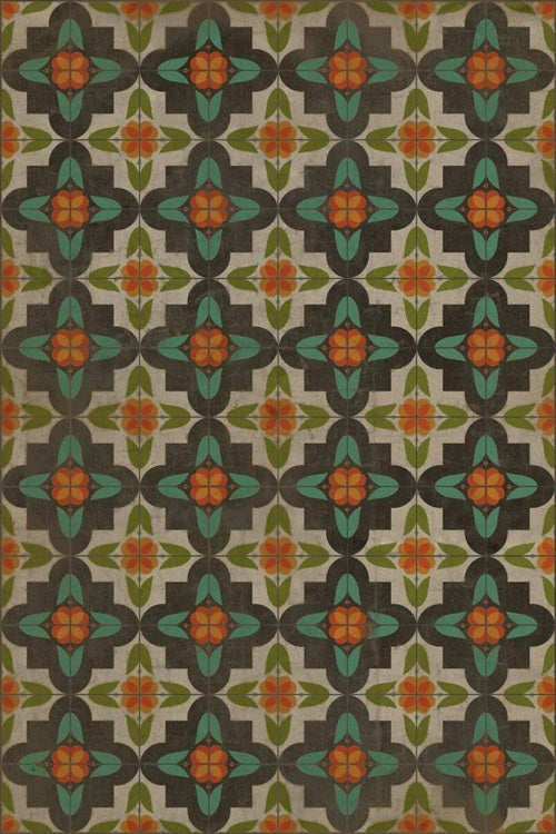 Pattern 03 - oz Vinyl Floorcloth - 38in x 56in