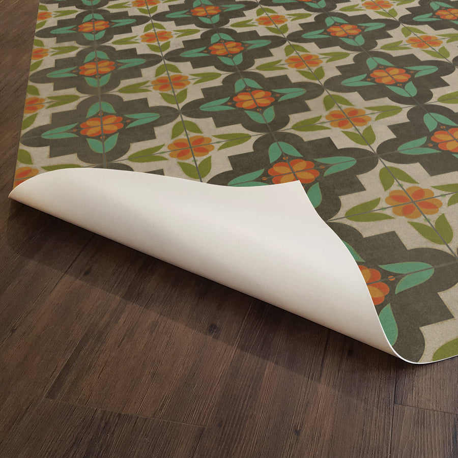 Vintage Vinyl Floorcloth Rug (Pattern 33 Anna's Garden) – Hudson & Vine