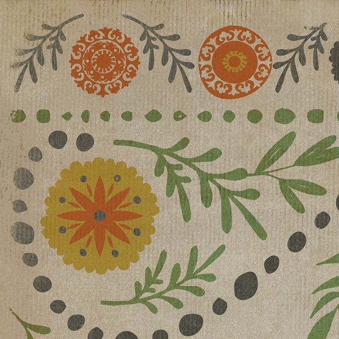 Pattern 69 - A Little Decorum Vinyl Floorcloth - 38in x 56in