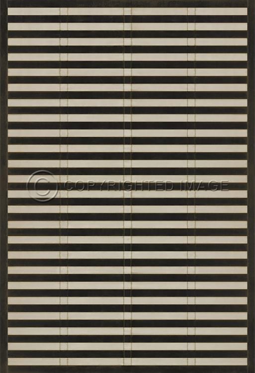Vintage Vinyl Floorcloth Rug (Pattern 18 Mandarin)