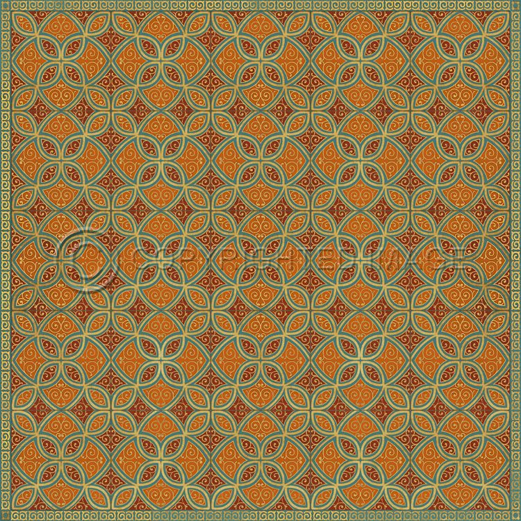 Spicher & Company Vintage Vinyl Floorcloth Mat (Classic Pattern 25 Suleiman)