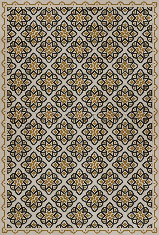 Spicher & Company Vintage Vinyl Floorcloth Mat (Classic Pattern 45 Auratus)