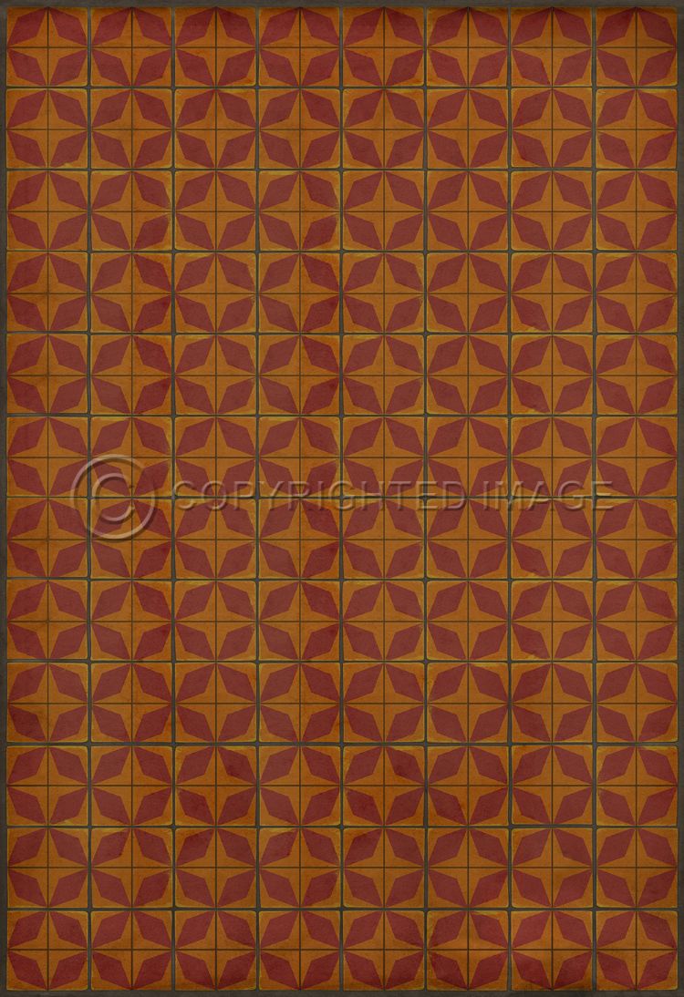 Spicher & Company Vintage Vinyl Floorcloth Mat (Classic Pattern 54 Mars Rising)
