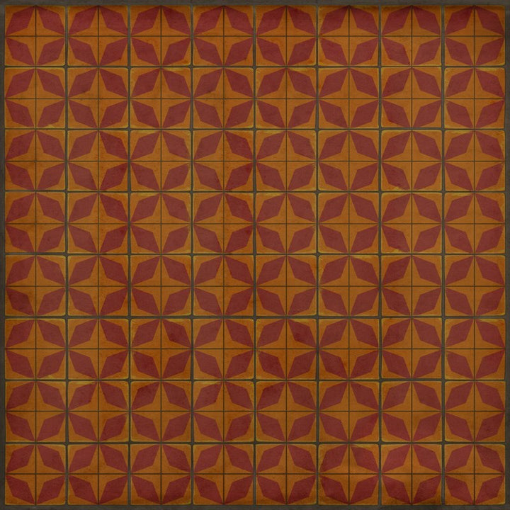 Spicher & Company Vintage Vinyl Floorcloth Mat (Classic Pattern 54 Mars Rising)