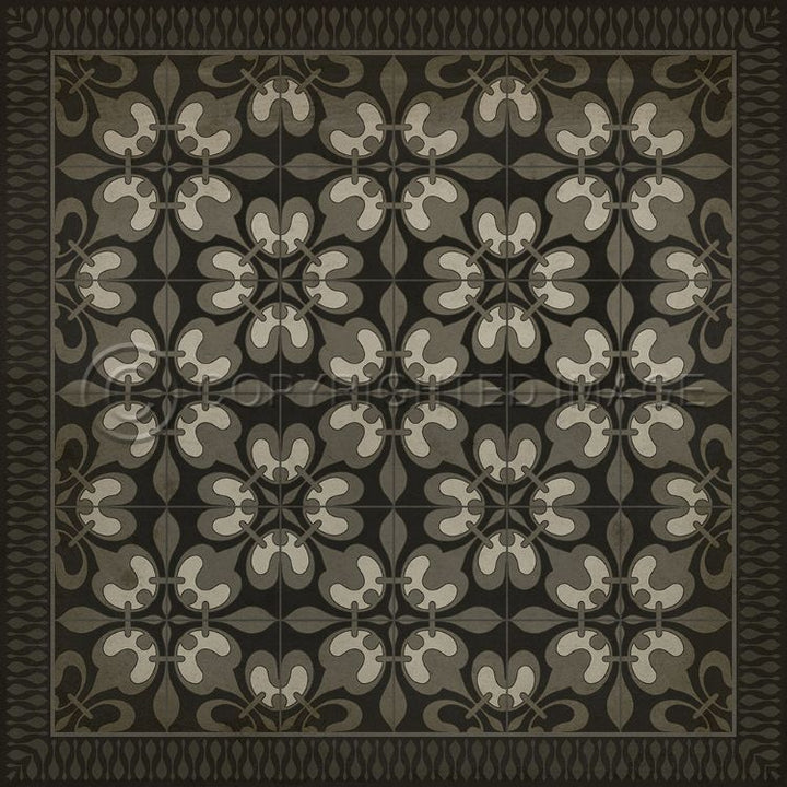 Spicher & Company Vintage Vinyl Floorcloth Mat (Classic Pattern 55 Weathering the Storm)