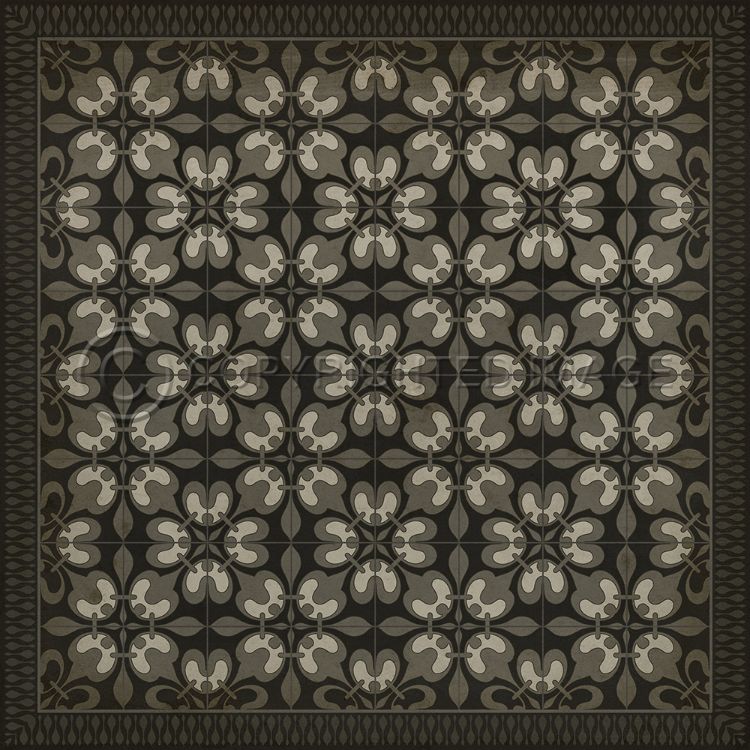 Spicher & Company Vintage Vinyl Floorcloth Mat (Classic Pattern 55 Weathering the Storm)