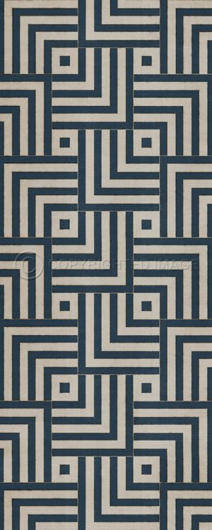 Spicher & Company Vintage Vinyl Floorcloth Mat (Classic Pattern 60 Aftereffect)