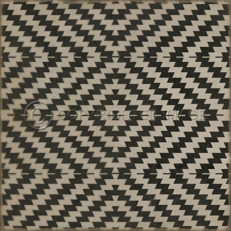 Vintage Vinyl Floorcloth Mat (Classic Pattern 63 Doplar Effect)