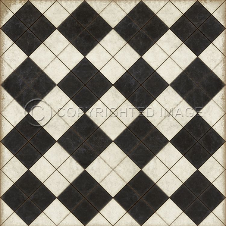 Vintage Vinyl Floorcloth Mats (Pattern 65 High Fidelity)