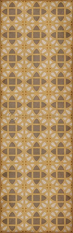 Vintage Vinyl Floorcloth Mat (Williamsburg -Lamerie Lattice - William Plummer)