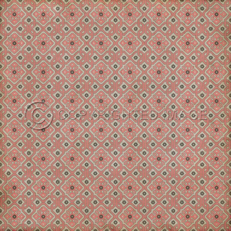 Vintage Vinyl Floorcloth Mat (Williamsburg - Tarpley - Ashton)