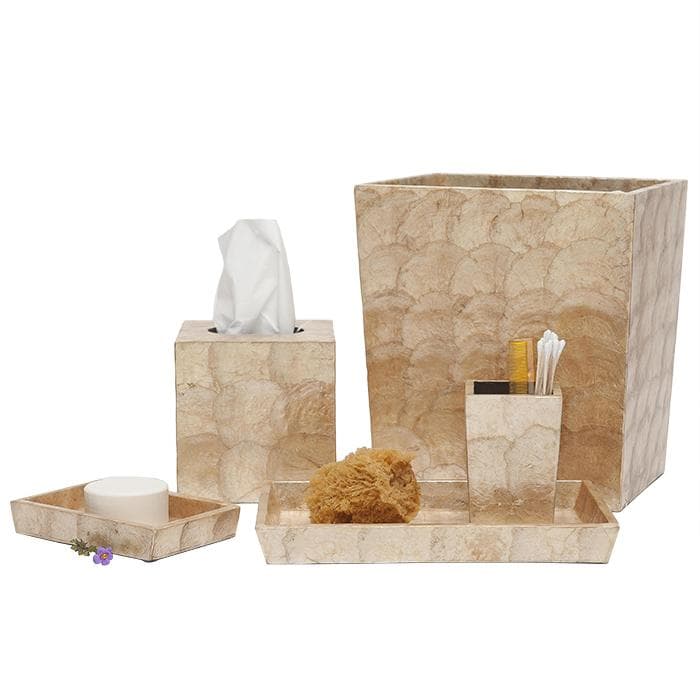 Andria Smoked Capiz Shell Tissue Box