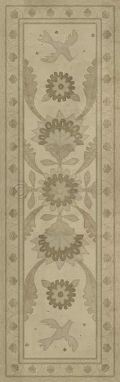Spicher & Company Vintage Vinyl Floorcloth Mat (Williamsburg - Applique - A Way to Mend)
