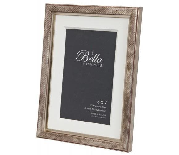 Tiny Silver w/Grey Diamonds Picture Frame - Thumbnail 4