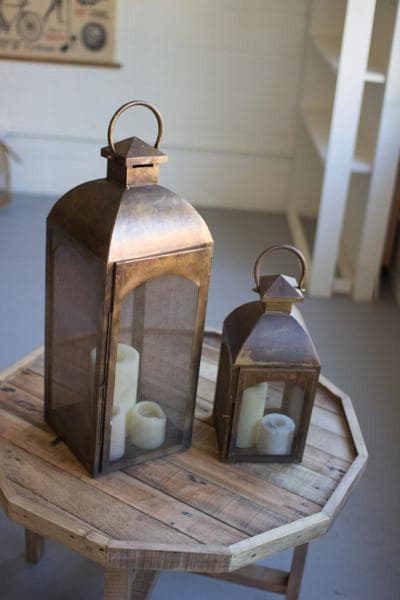 Antique Bronze Lanterns Set/2