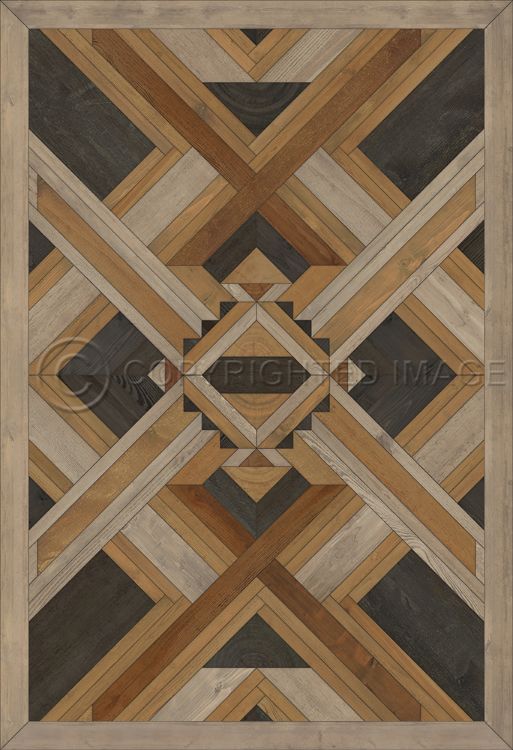 Vintage Vinyl Floorcloth Mats (Norwegian - Appalachian - Wooded Slopes)