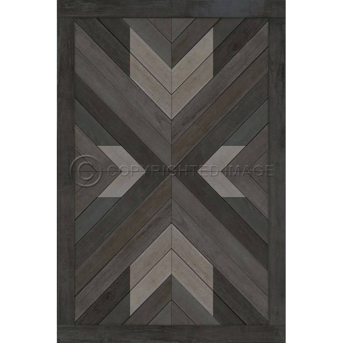 Vintage Vinyl Floorcloth Rug (Norwegian - Bohemian - Bohemia After Dark)