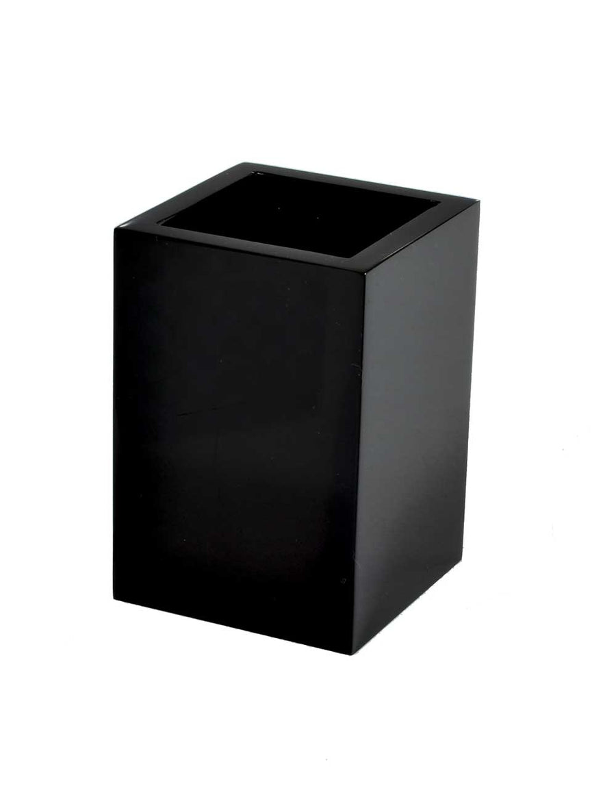 Mike + Ally Ice Black Lucite Bathroom Accessories Hudson & Vine