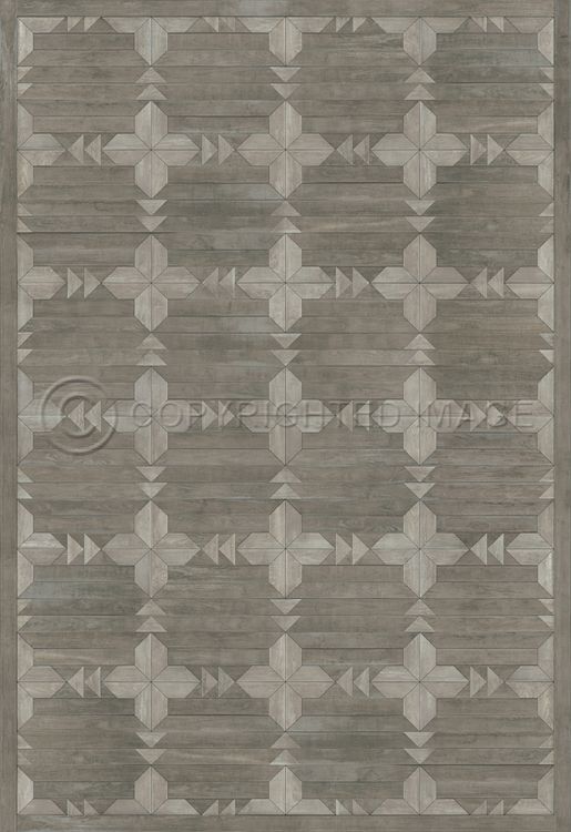 Spicher & Company Vintage Vinyl Floorcloth Mat (Norwegian Wood - Carpathian - Poland)