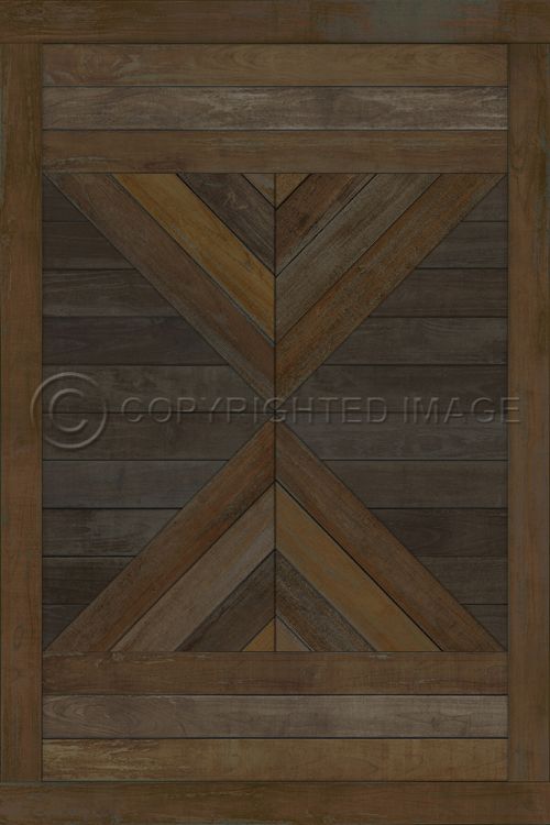 Vintage Vinyl Floorcloth Mat (Norwegian Wood - Hoia - Transylvania is not England)