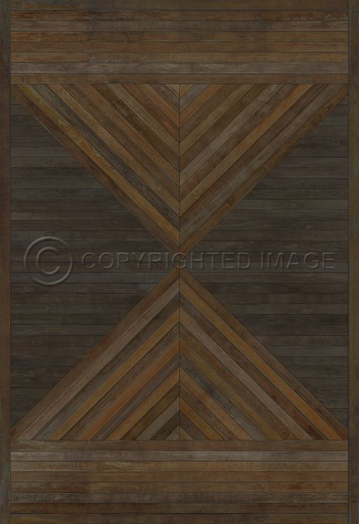 Vintage Vinyl Floorcloth Mat (Norwegian Wood - Hoia - Transylvania is not England)