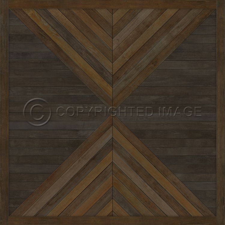 Vintage Vinyl Floorcloth Mat (Norwegian Wood - Hoia - Transylvania is not England)