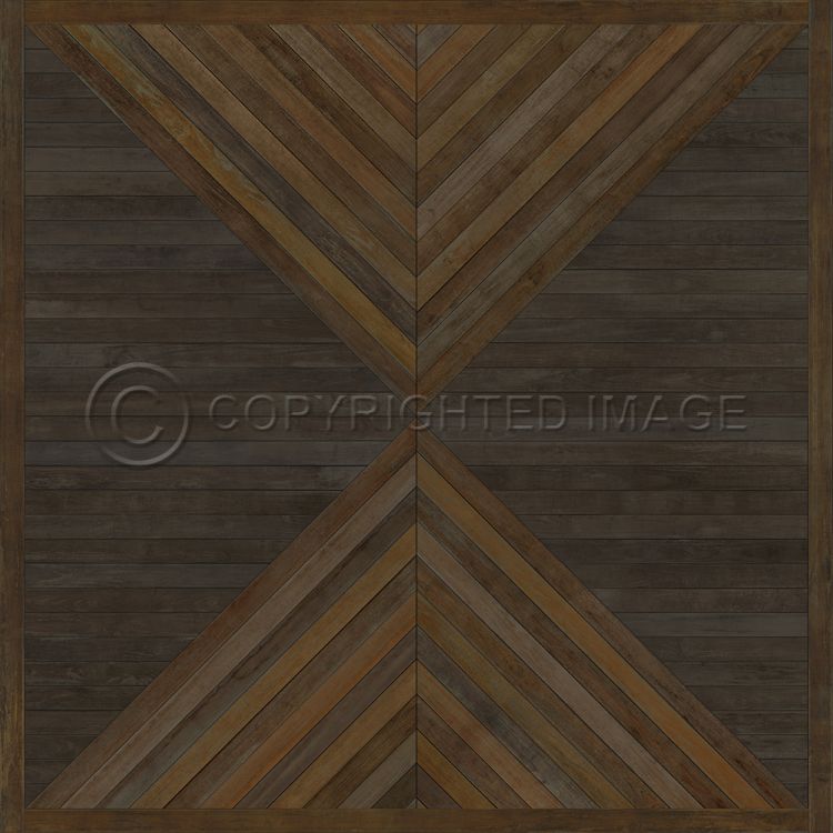 Vintage Vinyl Floorcloth Mat (Norwegian Wood - Hoia - Transylvania is not England)