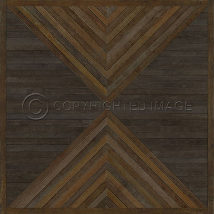 Vintage Vinyl Floorcloth Mat (Norwegian Wood - Hoia - Transylvania is not England)