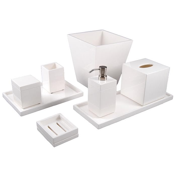 White Lacquer Tissue Box