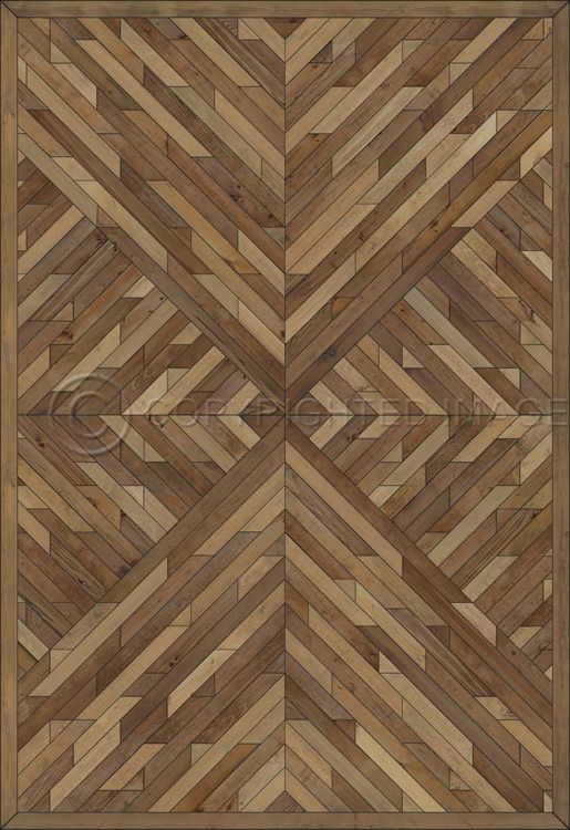 Spicher & Company Vintage Vinyl Floorcloth Mat (Norwegian Wood - Nile - Seek the Brook)