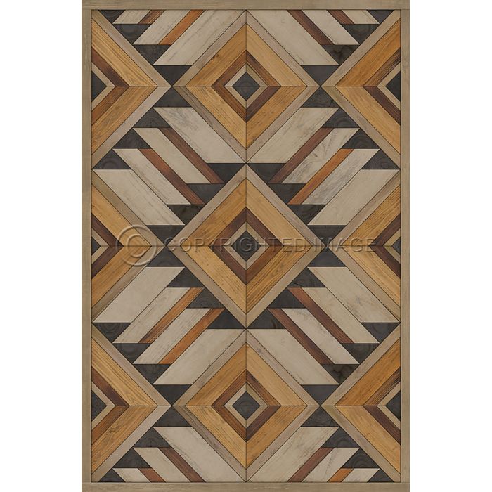 Spicher & Company Vintage Vinyl Floorcloth Mat (Norwegian Wood - Yukon - Logan)