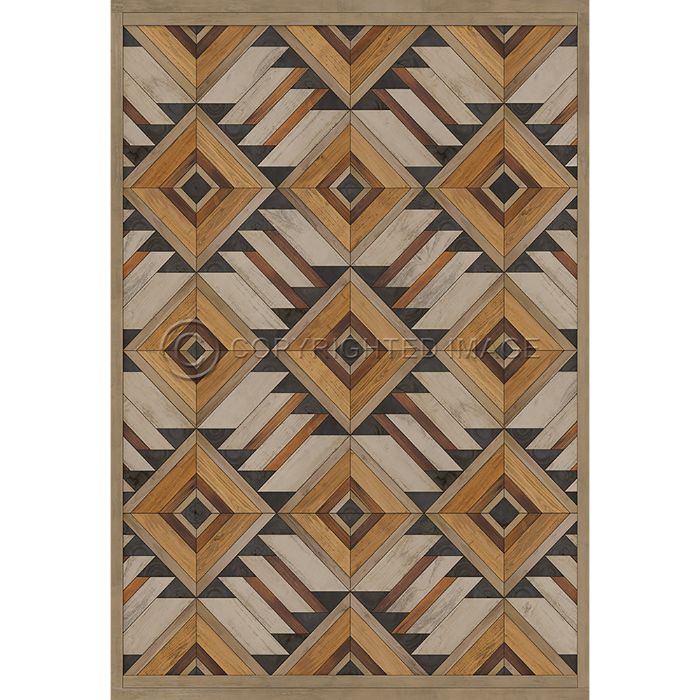 Spicher & Company Vintage Vinyl Floorcloth Mat (Norwegian Wood - Yukon - Logan)