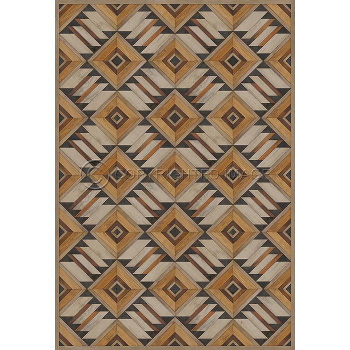Spicher & Company Vintage Vinyl Floorcloth Mat (Norwegian Wood - Yukon - Logan)
