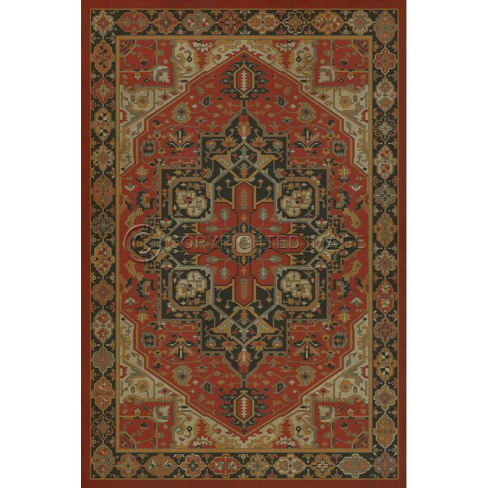 Spicher & Company Vintage Vinyl Floorcloth Mat (Persian Bazaar - Camelot - Battle of Camlann)
