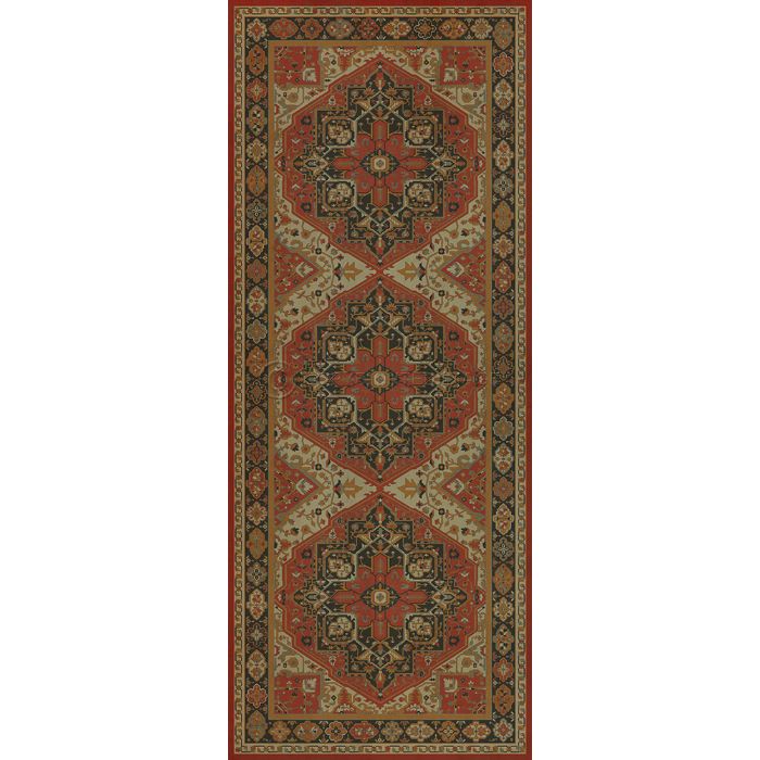 Spicher & Company Vintage Vinyl Floorcloth Mat (Persian Bazaar - Camelot - Battle of Camlann)