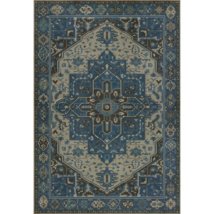 Spicher & Company Vintage Vinyl Floorcloth Mat (Persian Bazaar - Camelot - Lancelot)