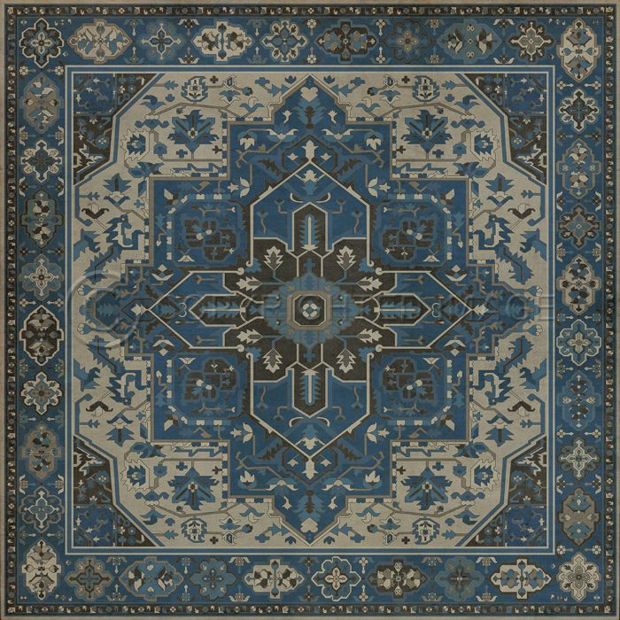 Spicher & Company Vintage Vinyl Floorcloth Mat (Persian Bazaar - Camelot - Lancelot)
