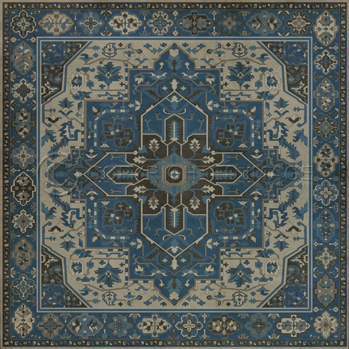 Spicher & Company Vintage Vinyl Floorcloth Mat (Persian Bazaar - Camelot - Lancelot)
