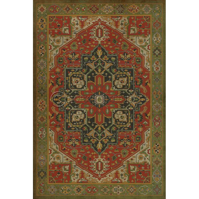 Vintage Vinyl Floorcloth Mats (Persian Bazaar - Camelot - Sir Gawain)