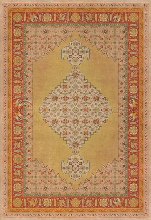 Vintage Vinyl Floorcloth Mats (Persian Bazaar - Agra