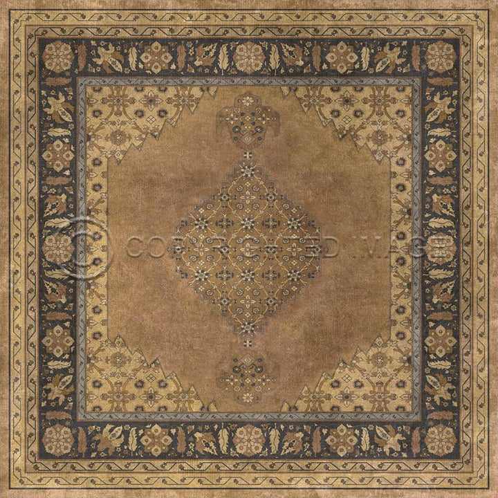 Vintage Vinyl Floorcloth Mat (Persian Bazaar - Agra - Jahan)