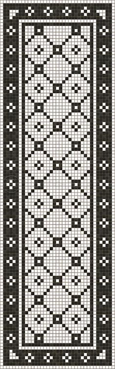 Vintage Vinyl Floorcloth Mats (Mosaic A - Allerton Avenue)